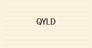 「QYLD」と書かれたノート風のアイキャッチ画像